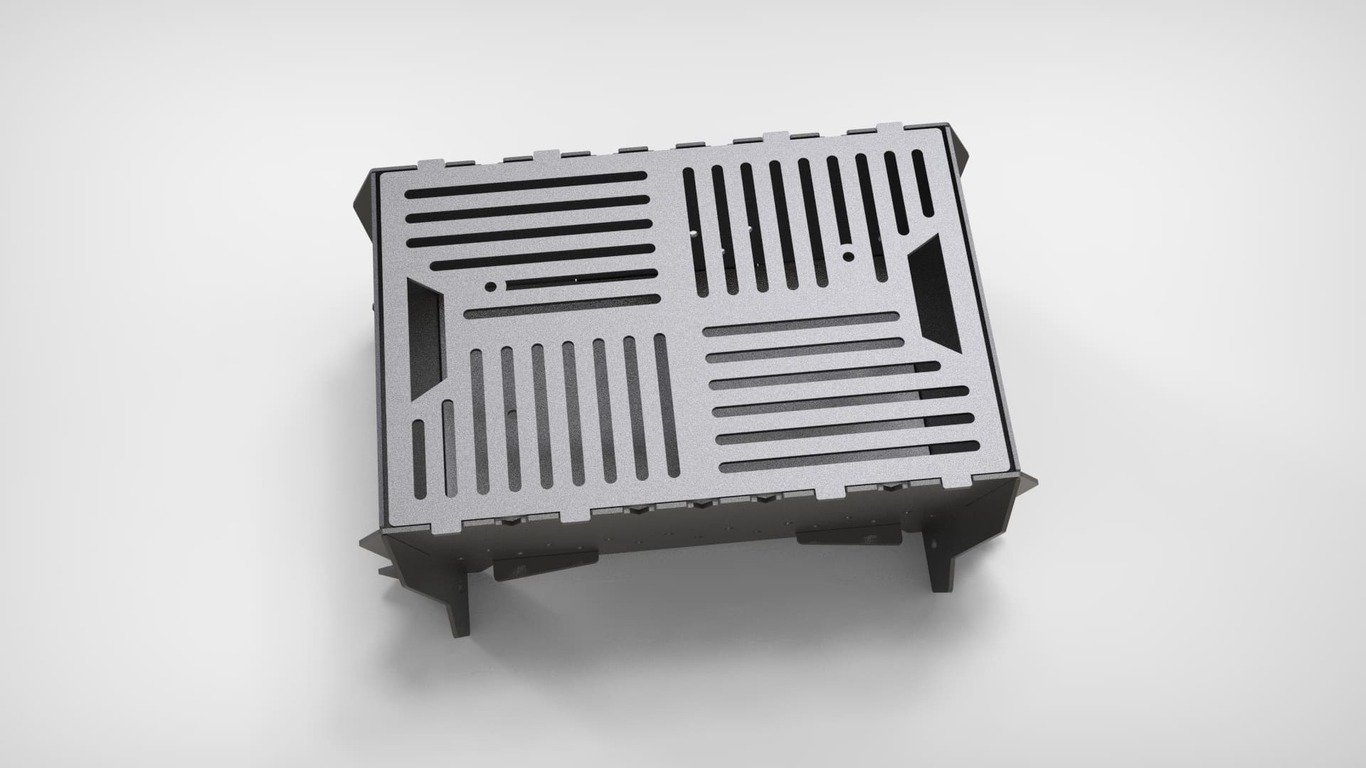 Barbecue a Legna Pieghevole. File DXF per taglio plasma, laser. Barbecue per campeggio. Фото 6