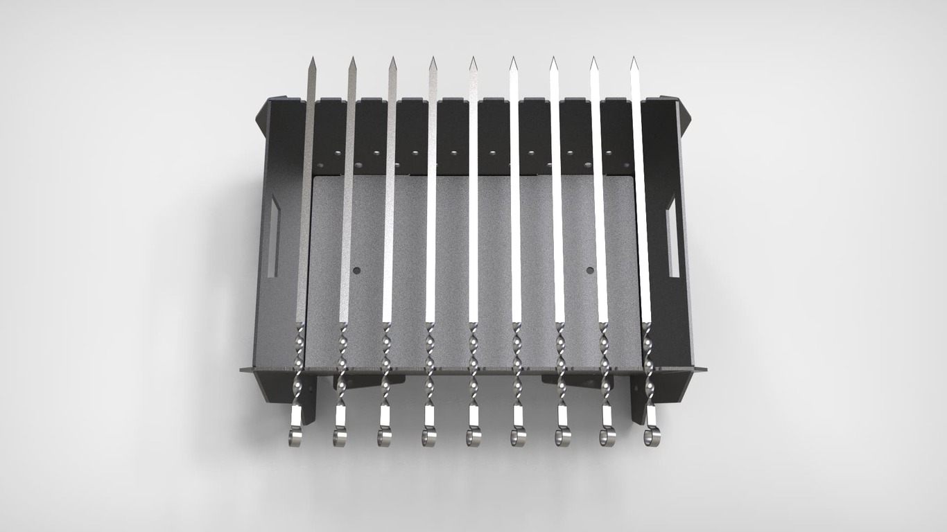 Barbecue a Legna Pieghevole. File DXF per taglio plasma, laser. Barbecue per campeggio. Фото 7