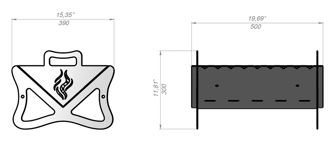 Flat-Pack V2 Fire Pit Grill. DXF files for plasma, laser cutting. Barbecue for Camping. Фото 11