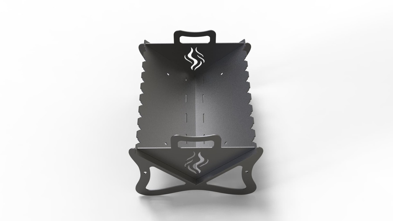 Flat-Pack V2 Fire Pit Grill. DXF files for plasma, laser cutting. Barbecue for Camping. Фото 9