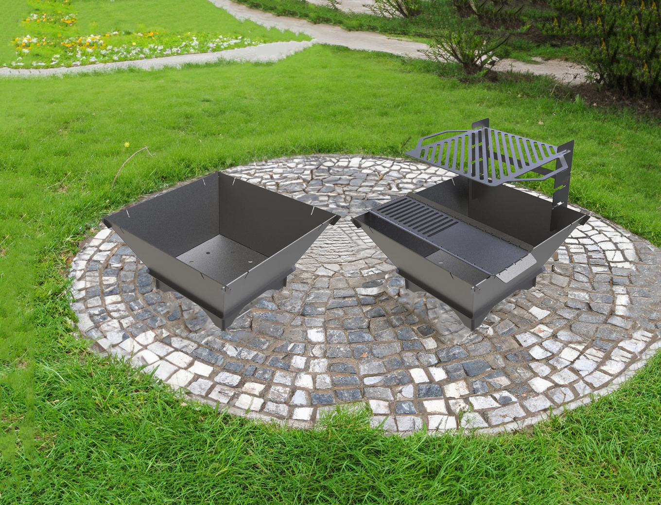 29-Inch Square Fire Pit Grill. DXF files for plasma, laser cutting. Фото 3