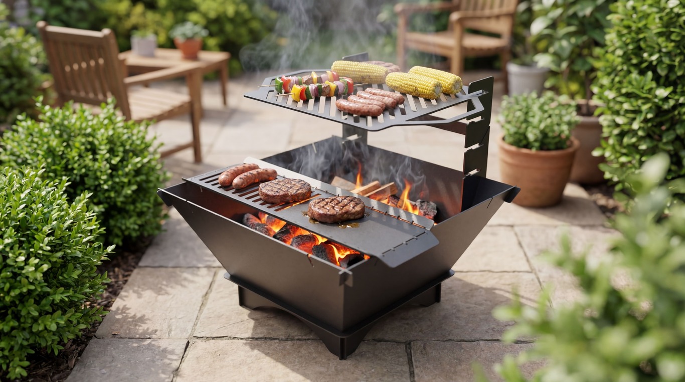 29-Inch Square Fire Pit Grill. DXF files for plasma, laser cutting. Фото 2