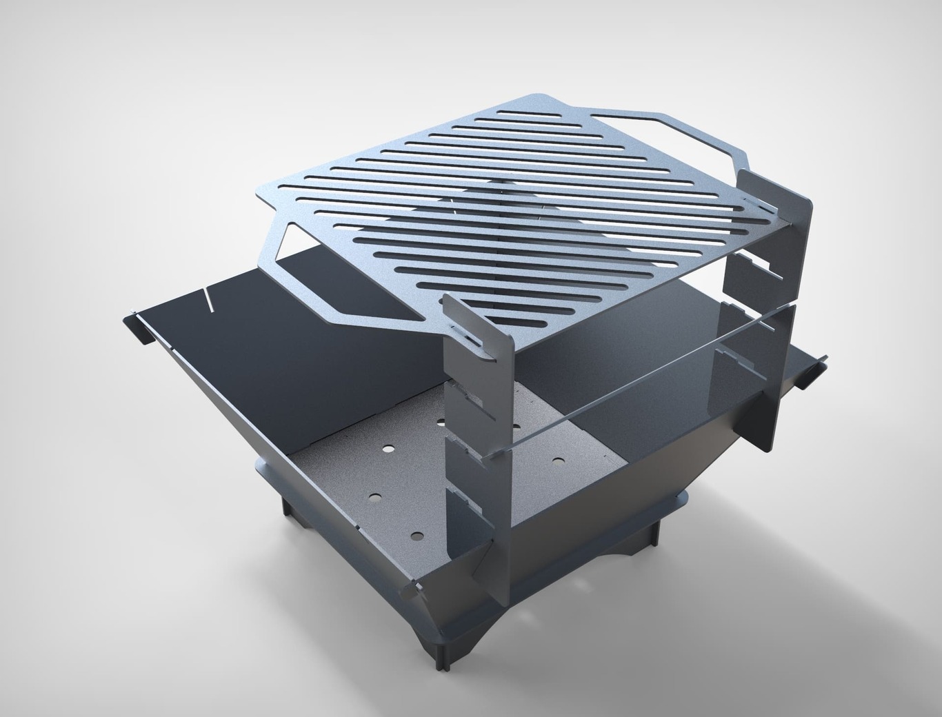 29-Inch Square Fire Pit Grill. DXF files for plasma, laser cutting. Фото 6