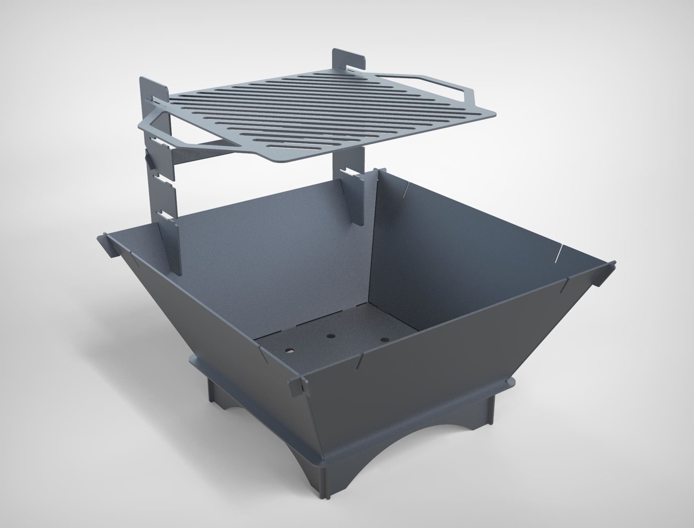 29-Inch Square Fire Pit Grill. DXF files for plasma, laser cutting. Фото 9