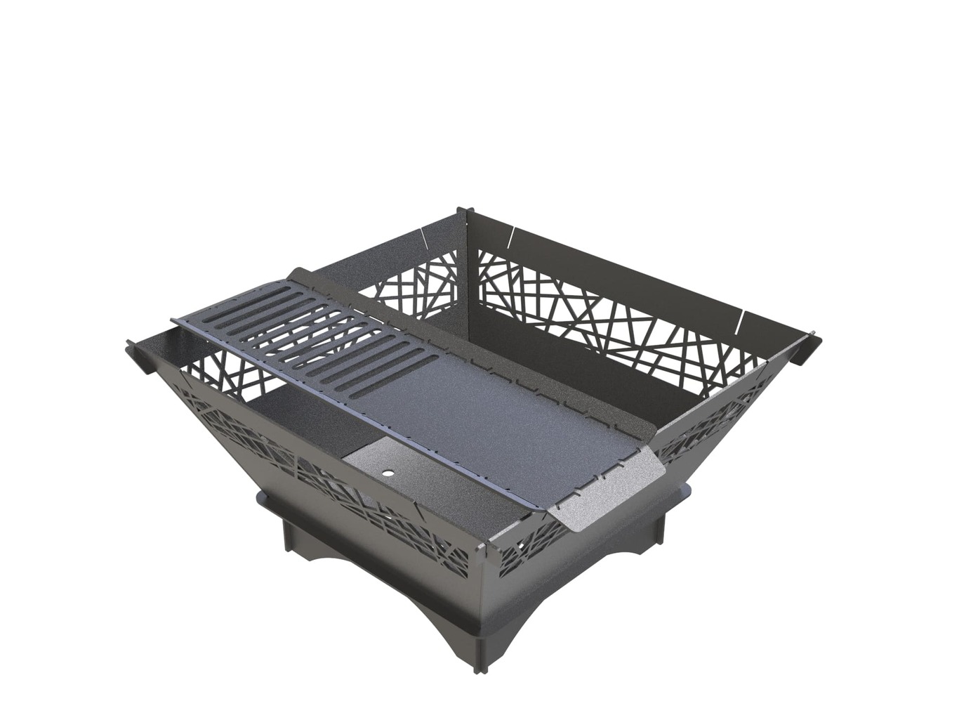 29-Inch Square Fire Pit Grill with Ornament. DXF files for plasma, laser cutting. Фото 13