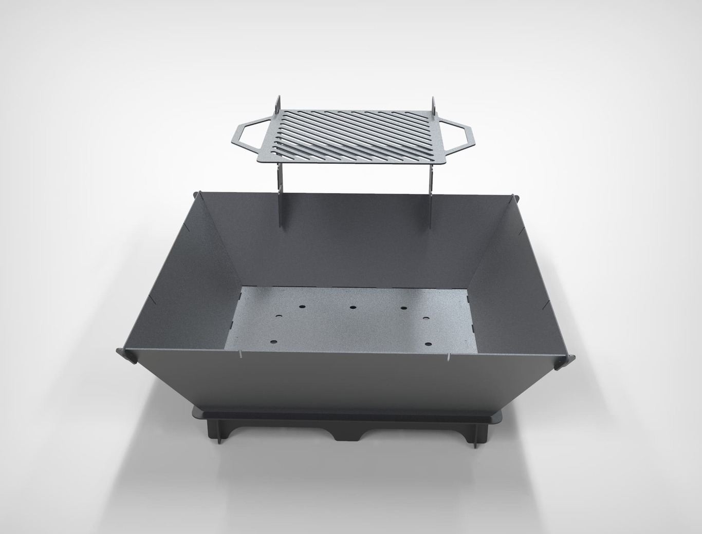 41-Inch Square Fire Pit Grill. DXF files for plasma, laser cutting. Фото 6