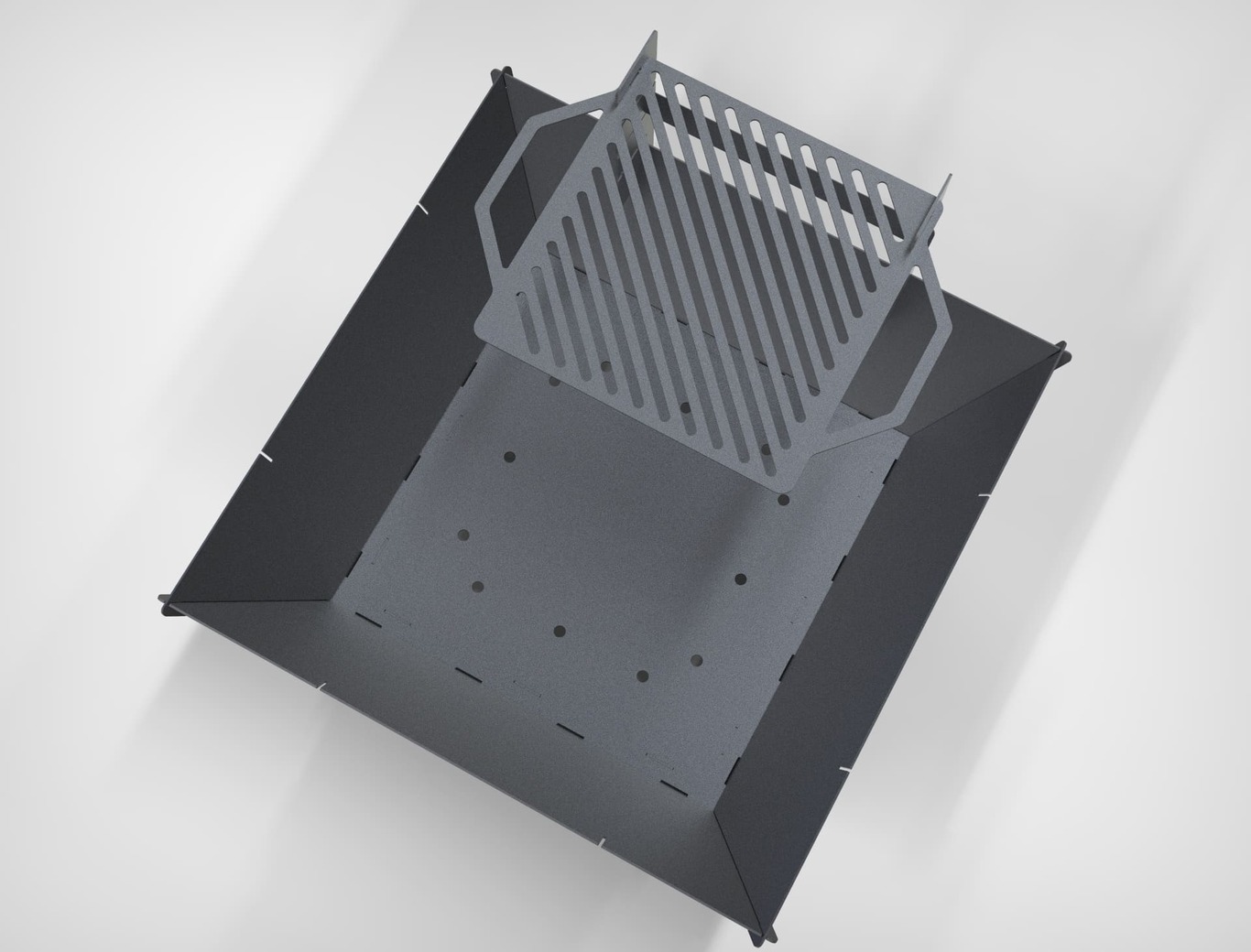 41-Inch Square Fire Pit Grill. DXF files for plasma, laser cutting. Фото 7