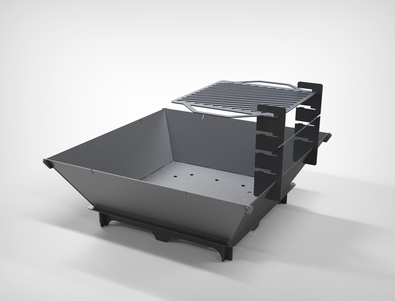 41-Inch Square Fire Pit Grill. DXF files for plasma, laser cutting. Фото 8