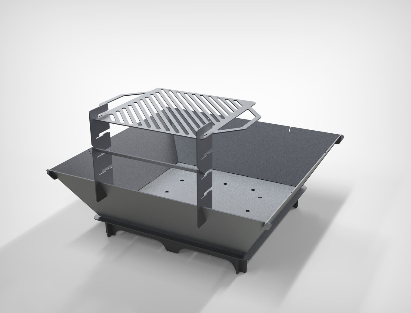41-Inch Square Fire Pit Grill. DXF files for plasma, laser cutting. Фото 9