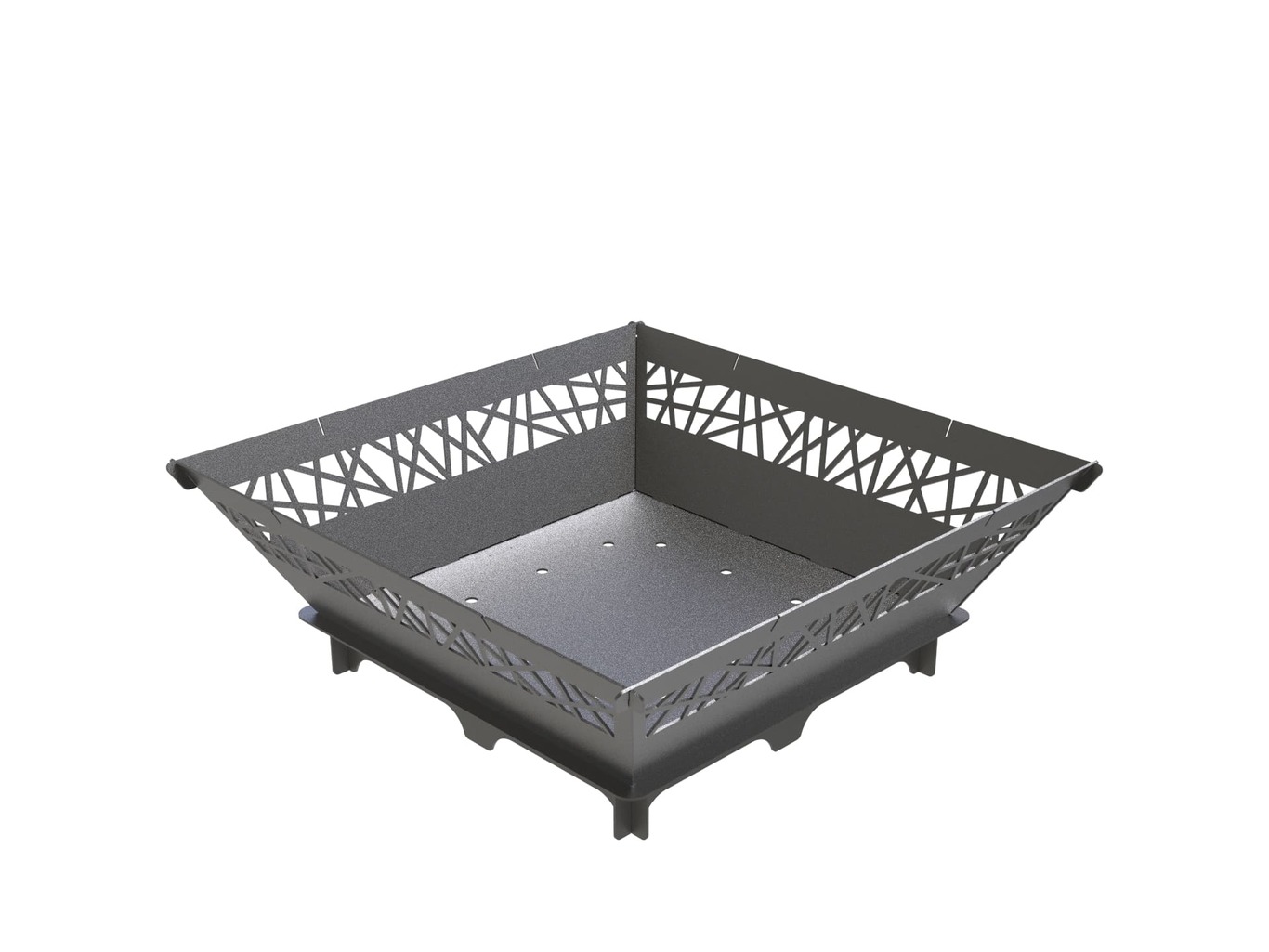 41-Inch Square Fire Pit Grill with Ornament. DXF files for plasma, laser cutting. Фото 7