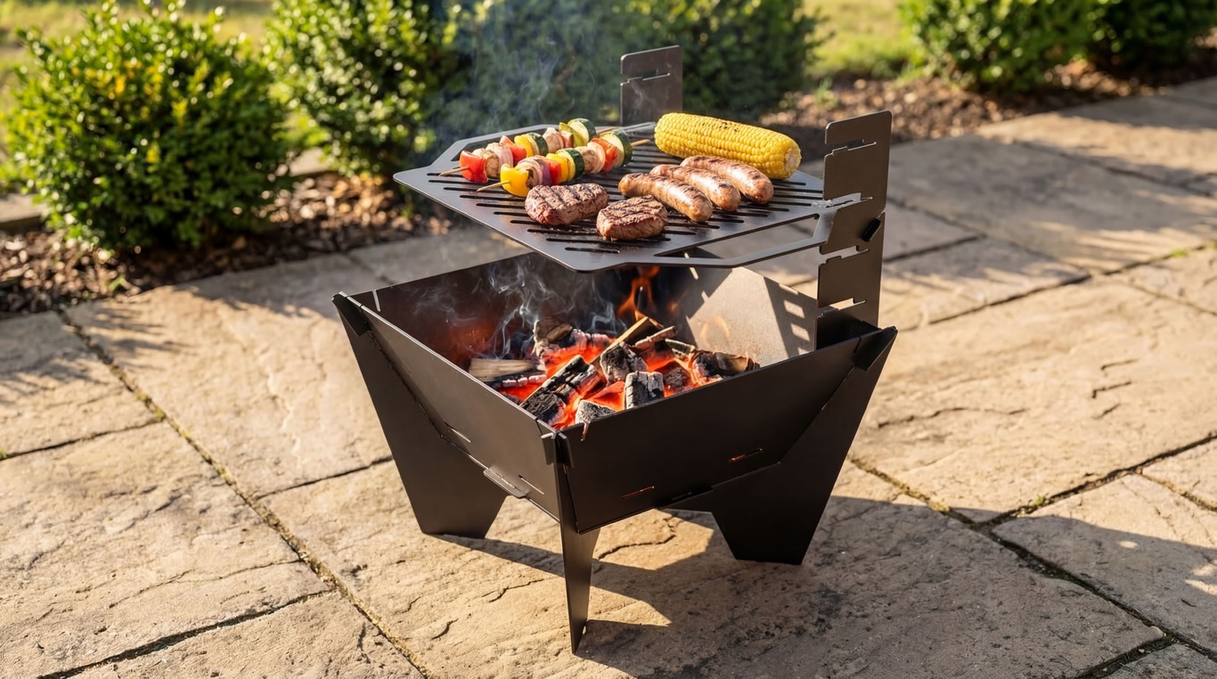 24-Inch Square Fire Pit Grill V2. DXF files for plasma, laser cutting. Фото 2