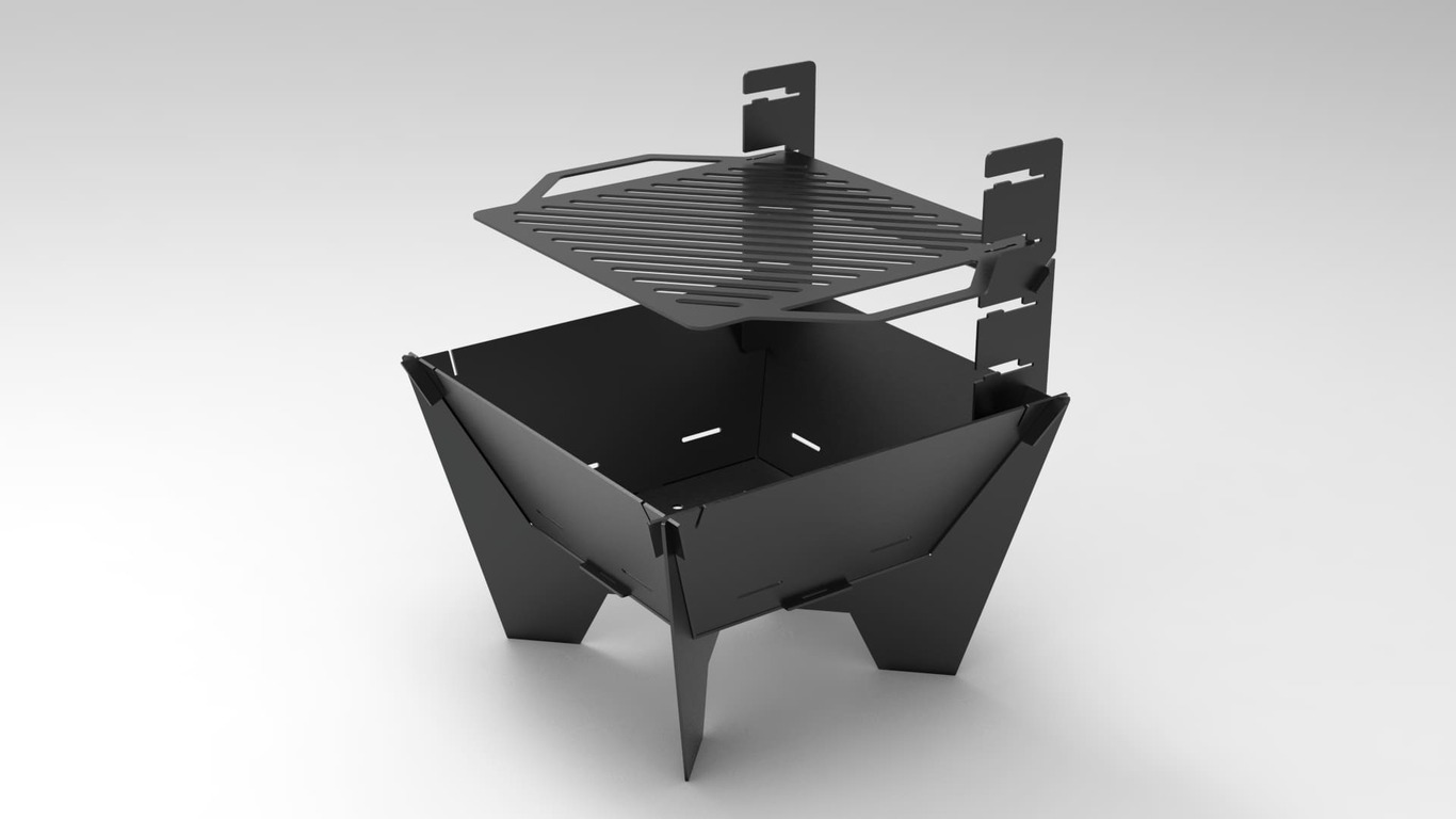 24-Inch Square Fire Pit Grill V2. DXF files for plasma, laser cutting. Фото 4