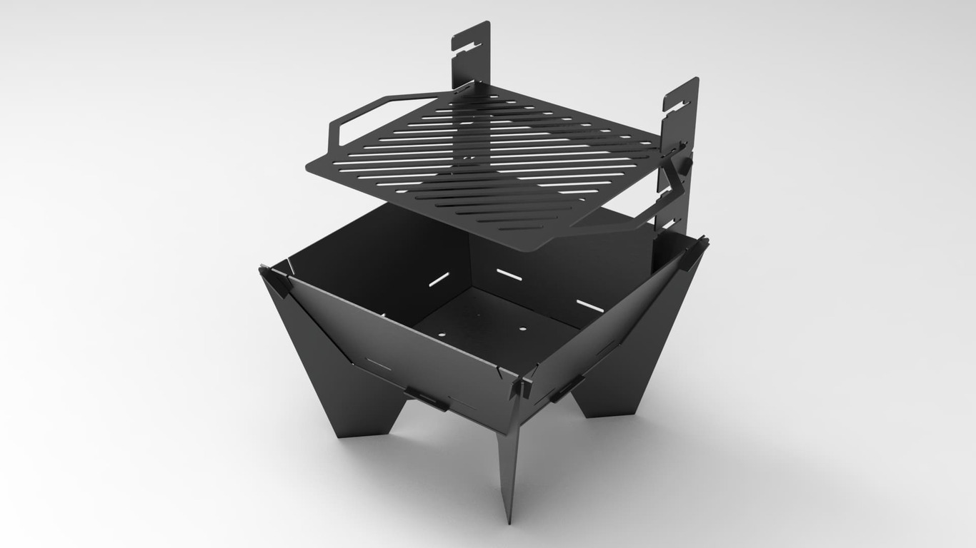 24-Inch Square Fire Pit Grill V2. DXF files for plasma, laser cutting. Фото 3