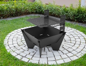 24-Inch Square Fire Pit Grill V2. DXF files for plasma, laser cutting