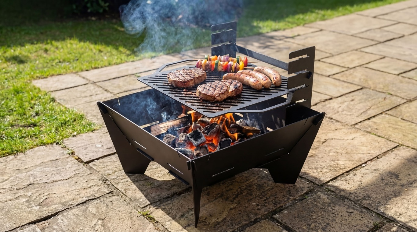 32-Inch Square Fire Pit Grill V2. DXF files for plasma, laser cutting. Фото 2