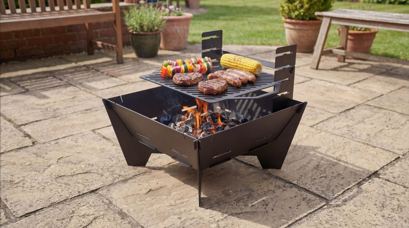 32-Inch Square Fire Pit Grill V2. DXF files for plasma, laser cutting. Фото 3