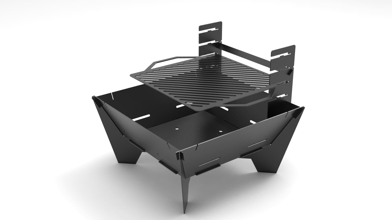 32-Inch Square Fire Pit Grill V2. DXF files for plasma, laser cutting. Фото 4