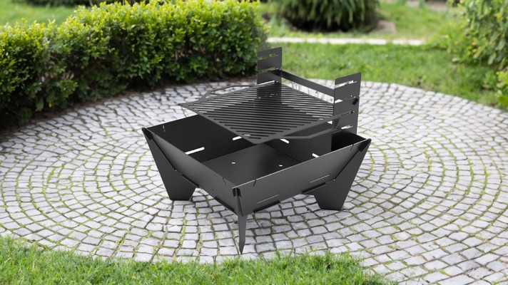 32-Inch Square Fire Pit Grill V2. DXF files for plasma, laser cutting