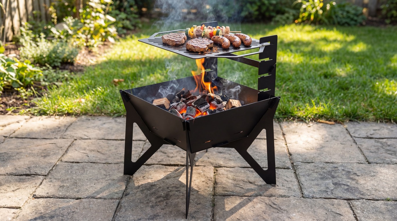 24-Inch Square Fire Pit Grill V3. DXF files for plasma, laser cutting. Фото 2