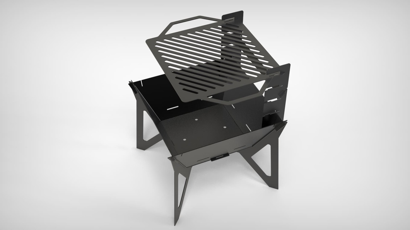 24-Inch Square Fire Pit Grill V3. DXF files for plasma, laser cutting. Фото 4