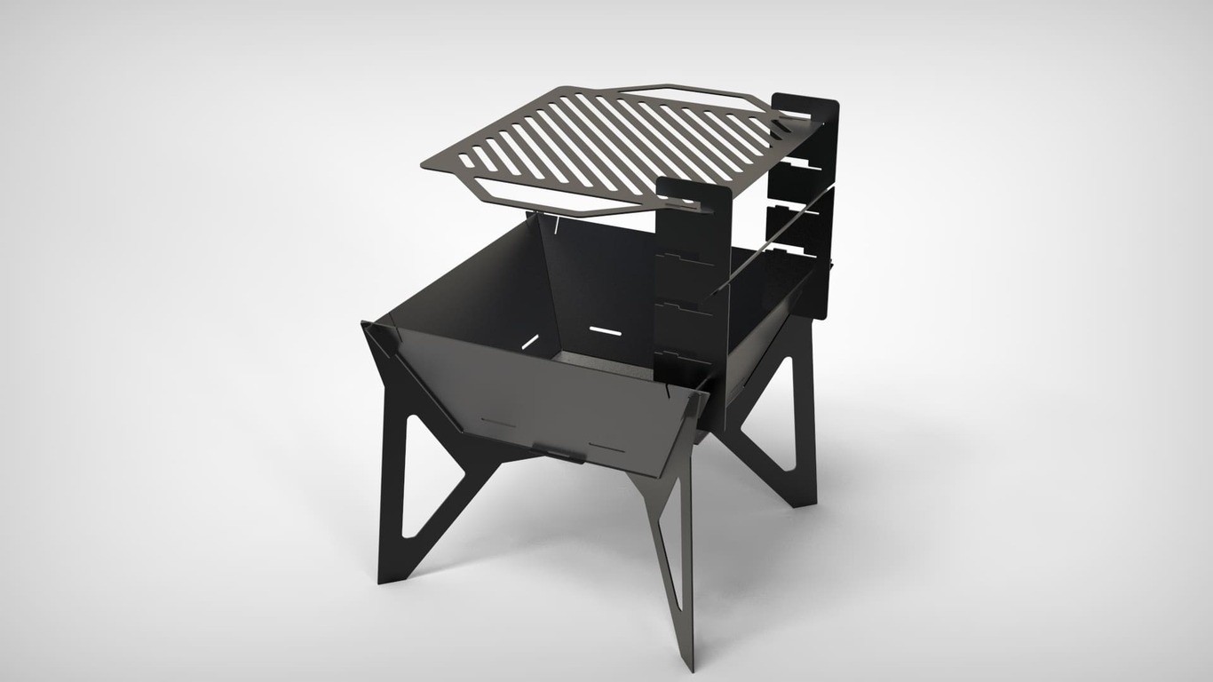 24-Inch Square Fire Pit Grill V3. DXF files for plasma, laser cutting. Фото 5