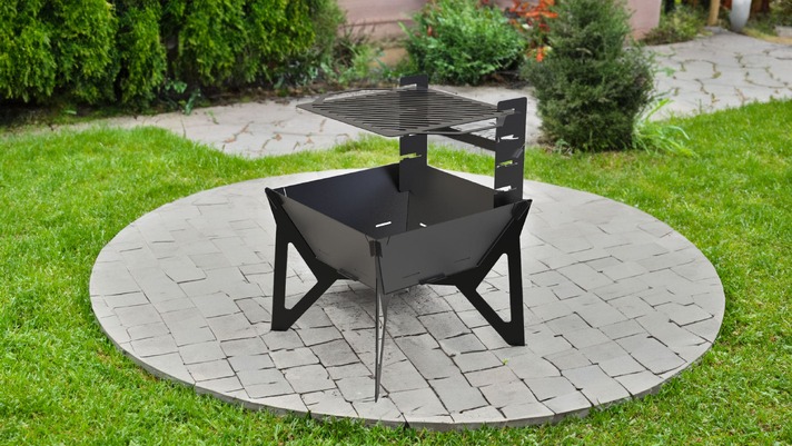 24-Inch Square Fire Pit Grill V3. DXF files for plasma, laser cutting