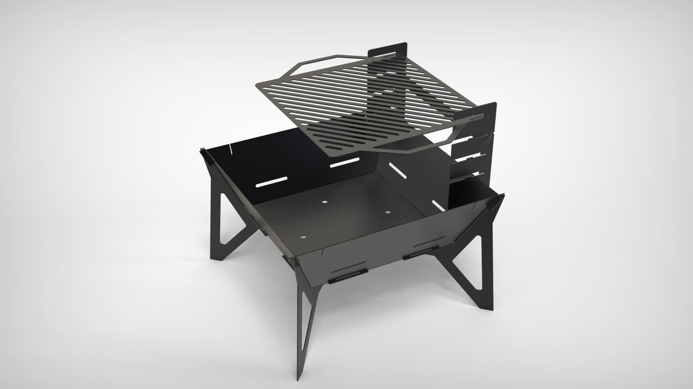 32-Inch Square Fire Pit Grill V3. DXF files for plasma, laser cutting. Фото 5