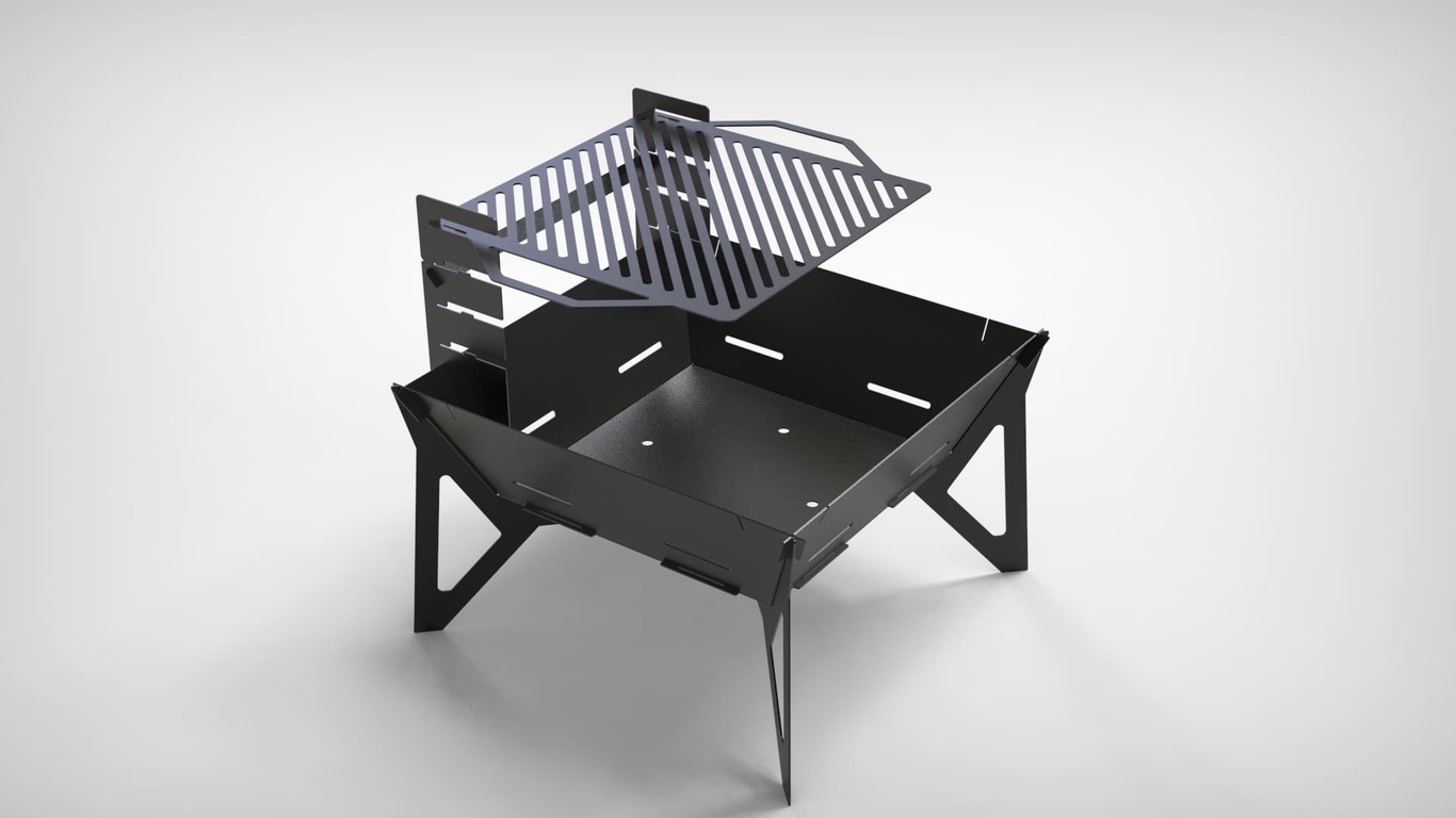 32-Inch Square Fire Pit Grill V3. DXF files for plasma, laser cutting. Фото 4