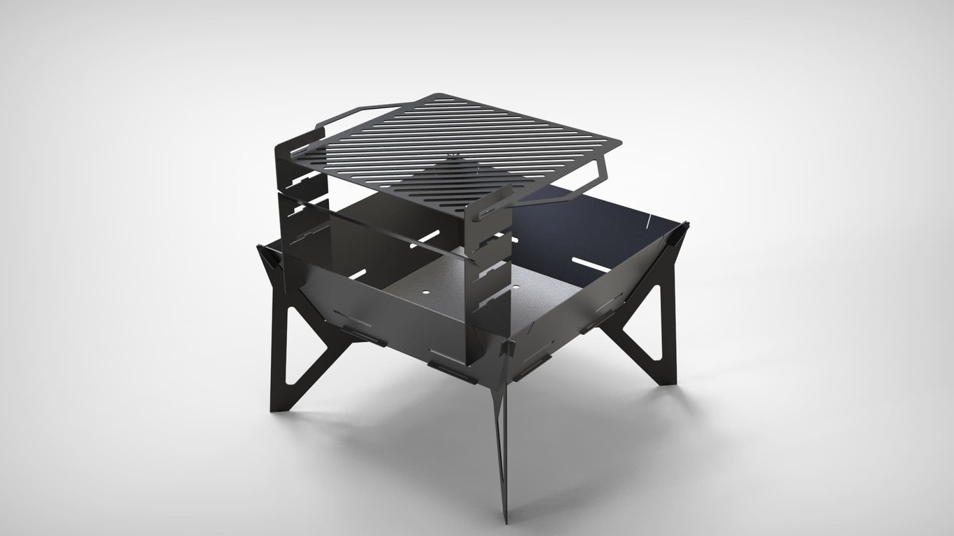 32-Inch Square Fire Pit Grill V3. DXF files for plasma, laser cutting. Фото 8