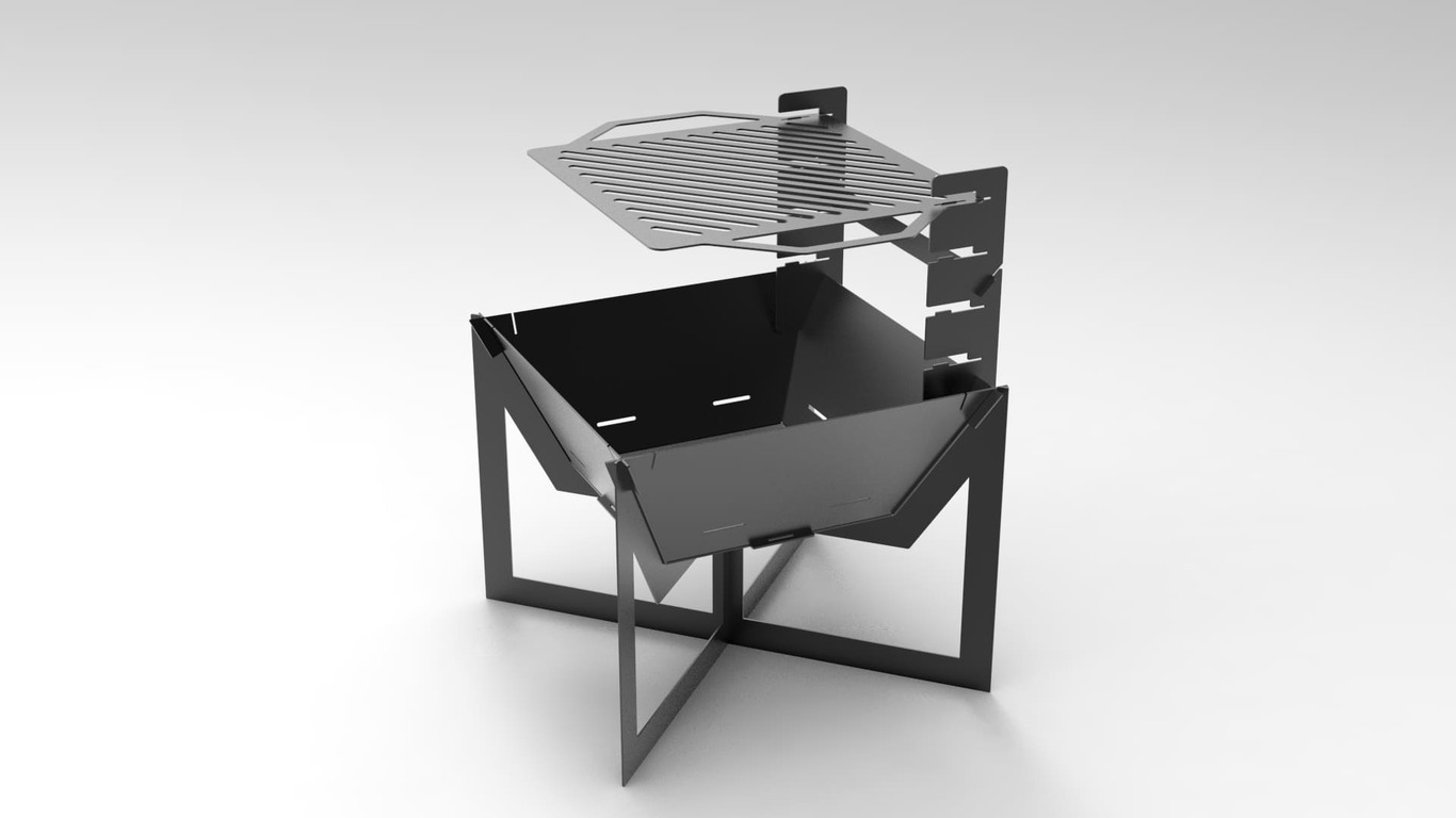 24-Inch Square Fire Pit Grill V4. DXF files for plasma, laser cutting. Фото 4