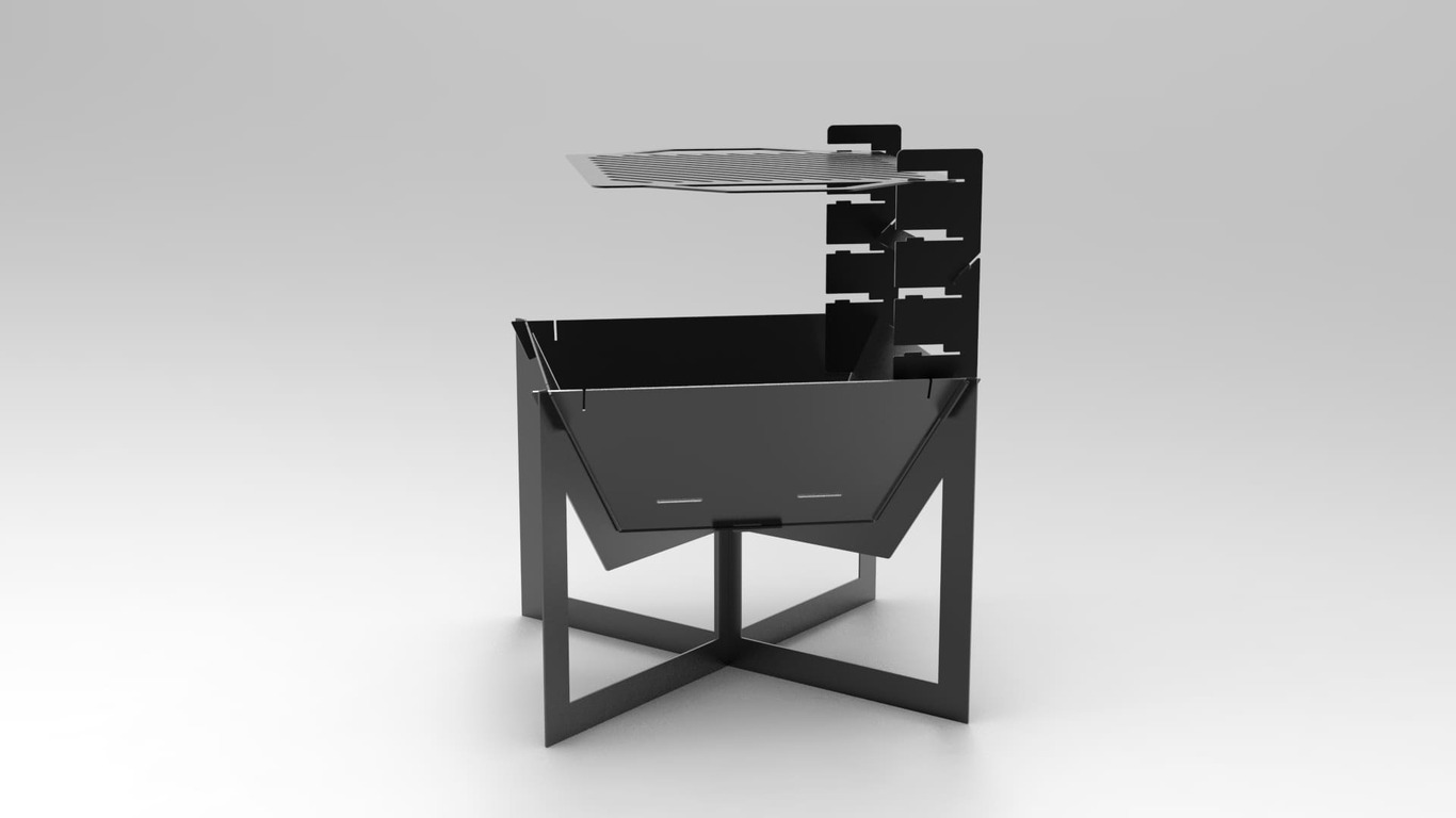 24-Inch Square Fire Pit Grill V4. DXF files for plasma, laser cutting. Фото 6