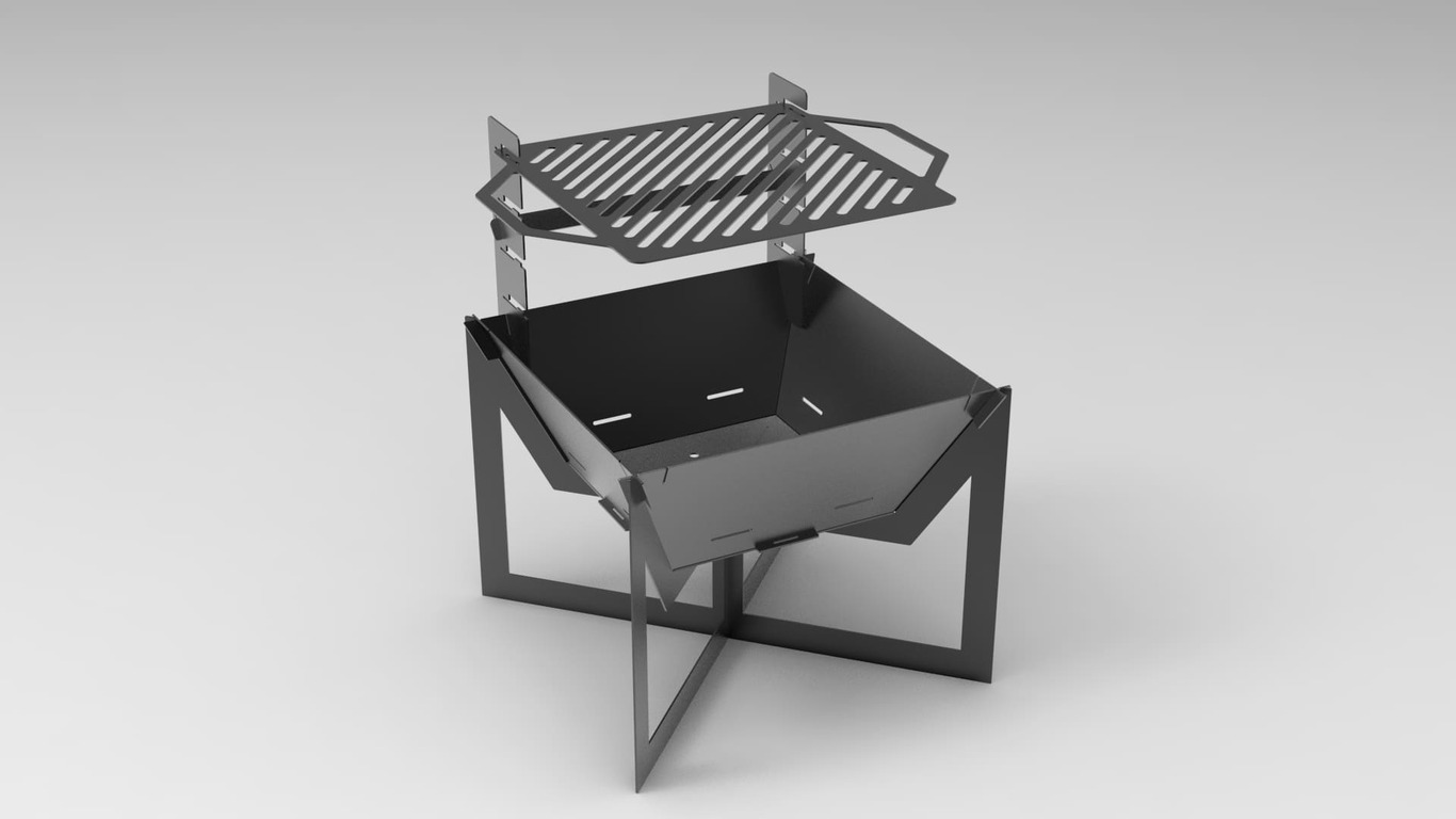 24-Inch Square Fire Pit Grill V4. DXF files for plasma, laser cutting. Фото 3