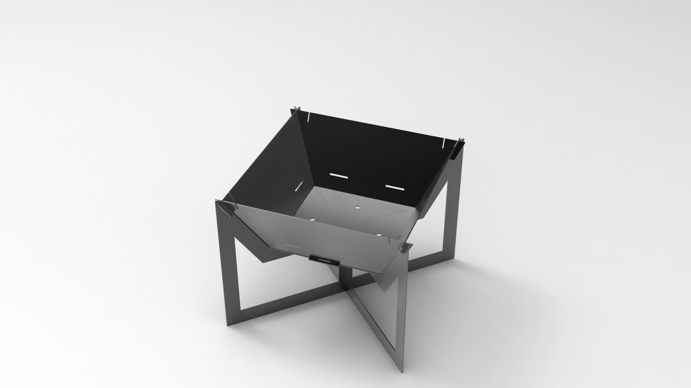 24-Inch Square Fire Pit Grill V4. DXF files for plasma, laser cutting. Фото 8