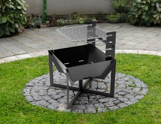 24-Inch Square Fire Pit Grill V4. DXF files for plasma, laser cutting