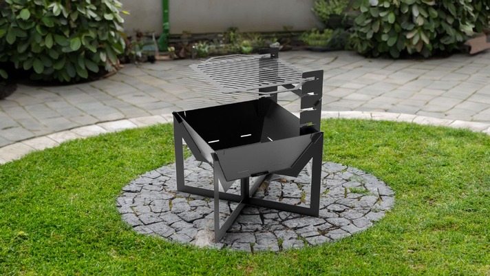 24-Inch Square Fire Pit Grill V4. DXF files for plasma, laser cutting