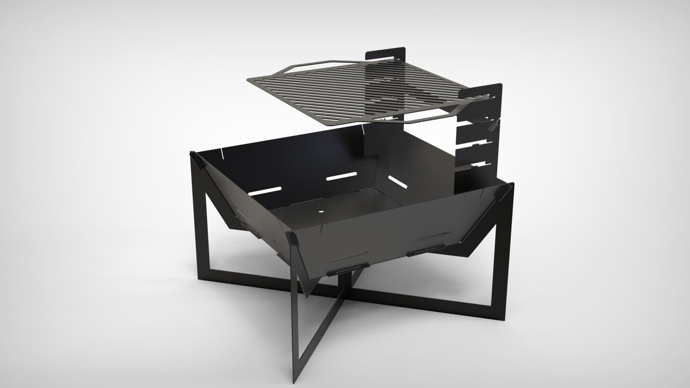 32-Inch Square Fire Pit Grill V4. DXF files for plasma, laser cutting. Фото 4
