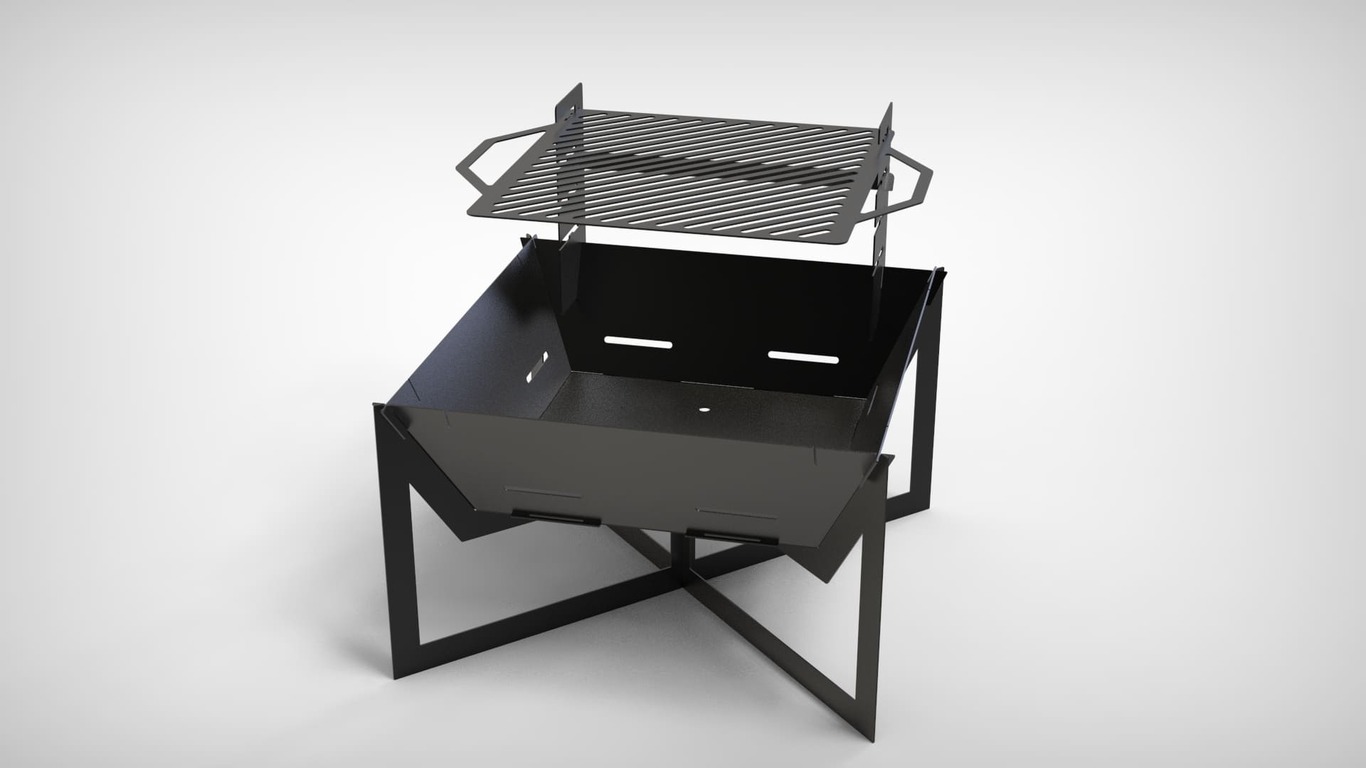 32-Inch Square Fire Pit Grill V4. DXF files for plasma, laser cutting. Фото 3