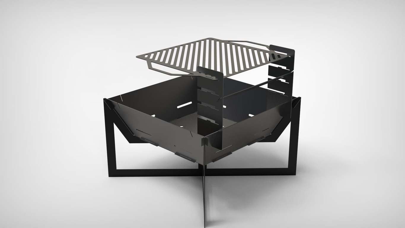 32-Inch Square Fire Pit Grill V4. DXF files for plasma, laser cutting. Фото 5