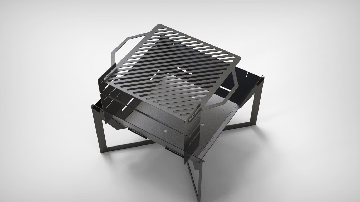 32-Inch Square Fire Pit Grill V4. DXF files for plasma, laser cutting. Фото 6