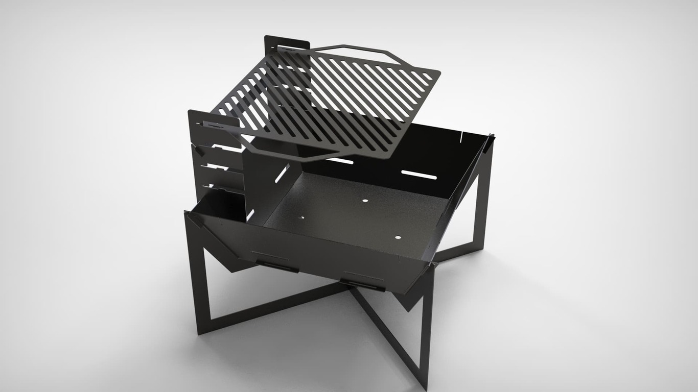 32-Inch Square Fire Pit Grill V4. DXF files for plasma, laser cutting. Фото 8
