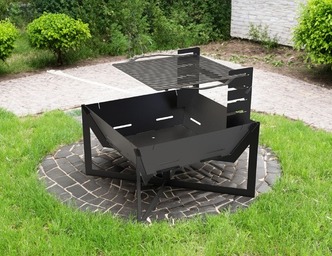 32-Inch Square Fire Pit Grill V4. DXF files for plasma, laser cutting