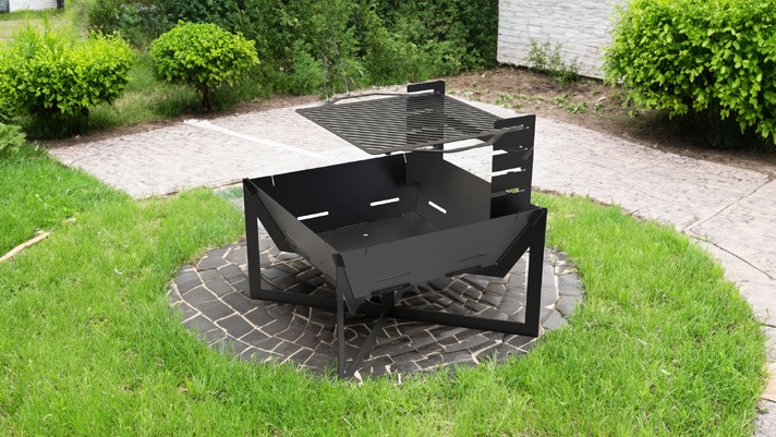 32-Inch Square Fire Pit Grill V4. DXF files for plasma, laser cutting
