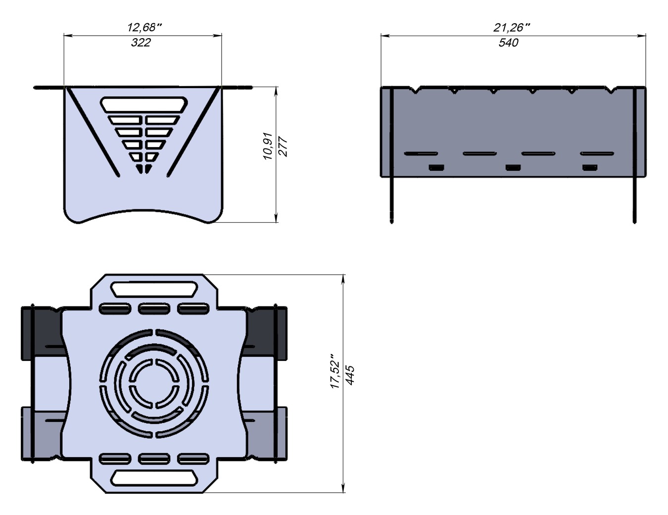 Mix Fire Pit Grill. DXF files for plasma, laser cutting. Portable BBQ. Фото 10