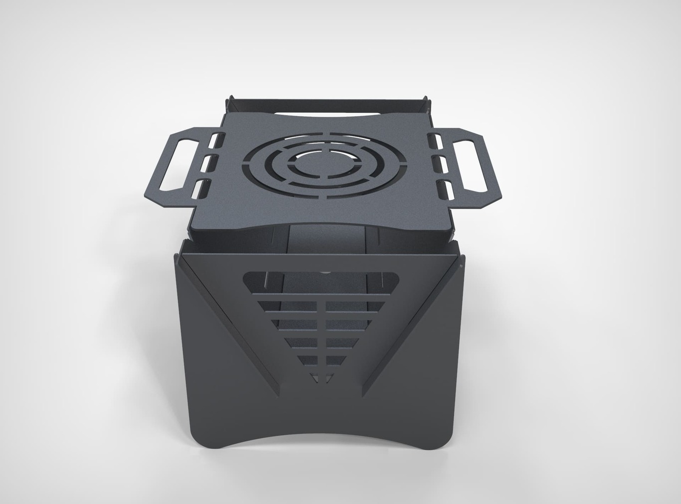 Mix Fire Pit Grill. DXF files for plasma, laser cutting. Portable BBQ. Фото 5