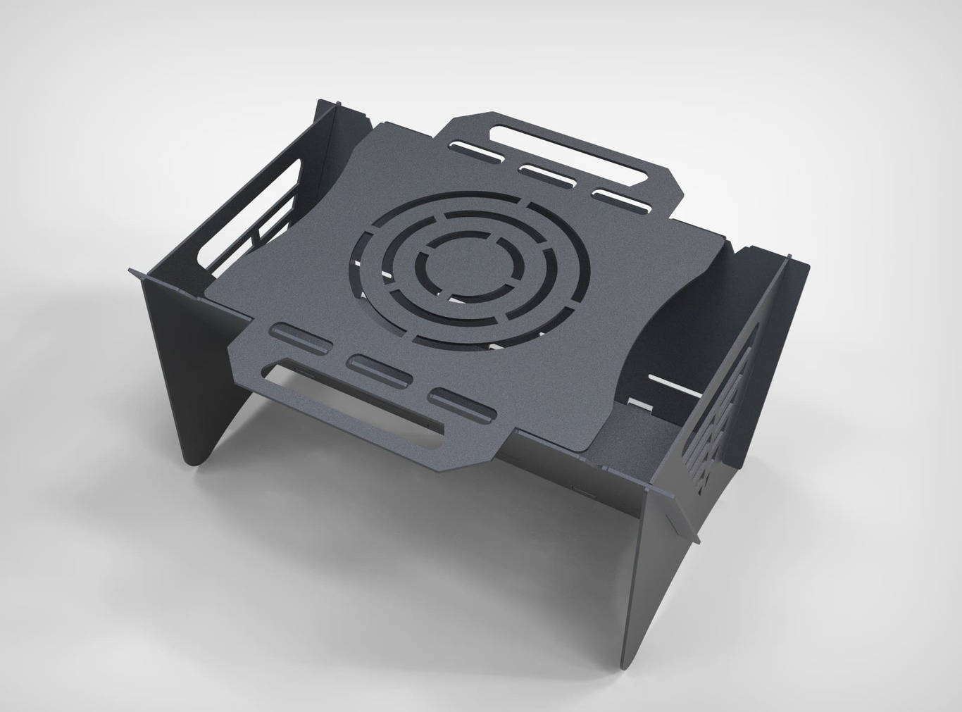 Mix Fire Pit Grill. DXF files for plasma, laser cutting. Portable BBQ. Фото 3