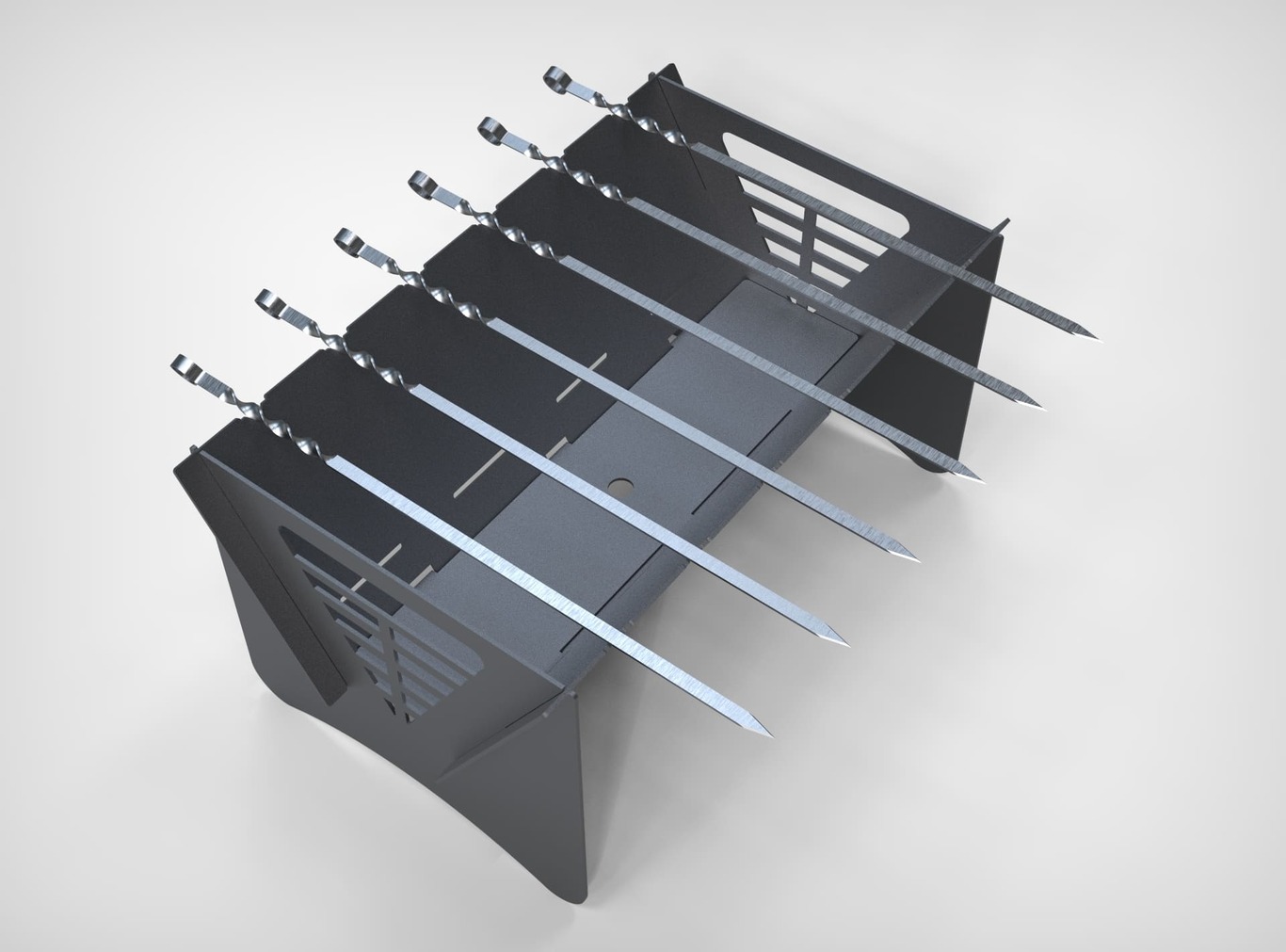 Mix Fire Pit Grill. DXF files for plasma, laser cutting. Portable BBQ. Фото 6