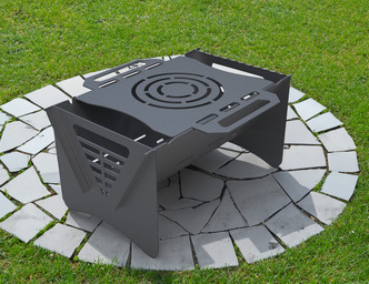 Barbecue a Legna Mix. File DXF per taglio plasma, laser. Barbecue portatile