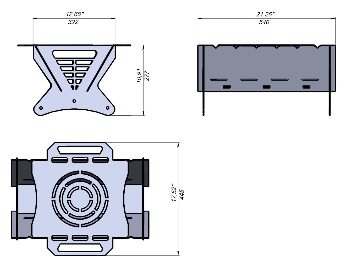 Mix V2 Fire Pit Grill. DXF files for plasma, laser cutting. Portable BBQ. Фото 11
