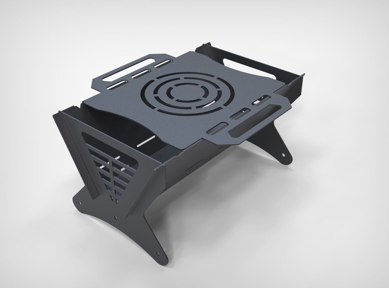 Mix V2 Fire Pit Grill. DXF files for plasma, laser cutting. Portable BBQ. Фото 6