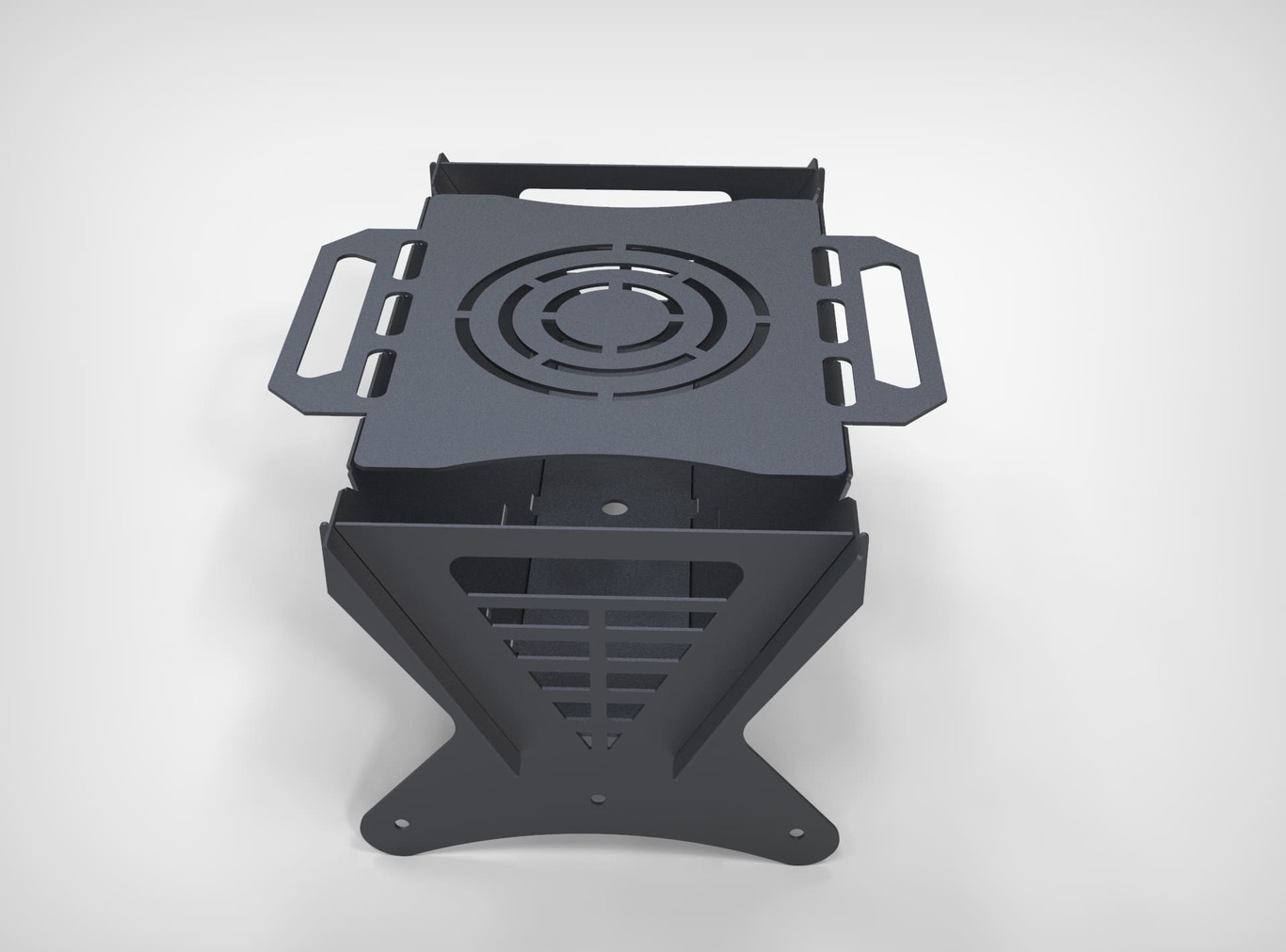 Mix V2 Fire Pit Grill. DXF files for plasma, laser cutting. Portable BBQ. Фото 7